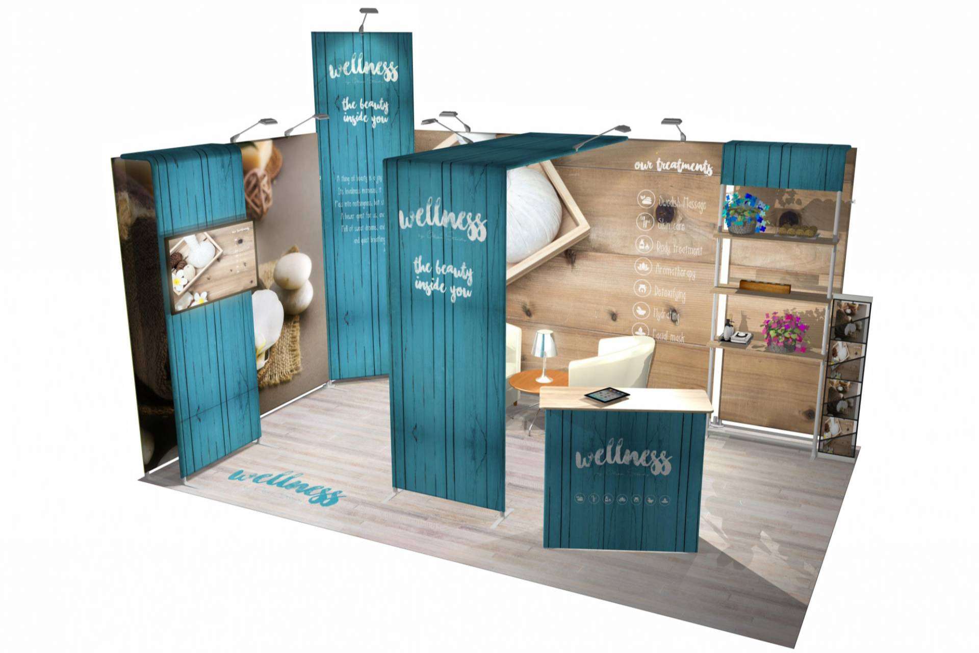 Stands fabricados con energía verde, los diseños reutilizables de Olika Stands