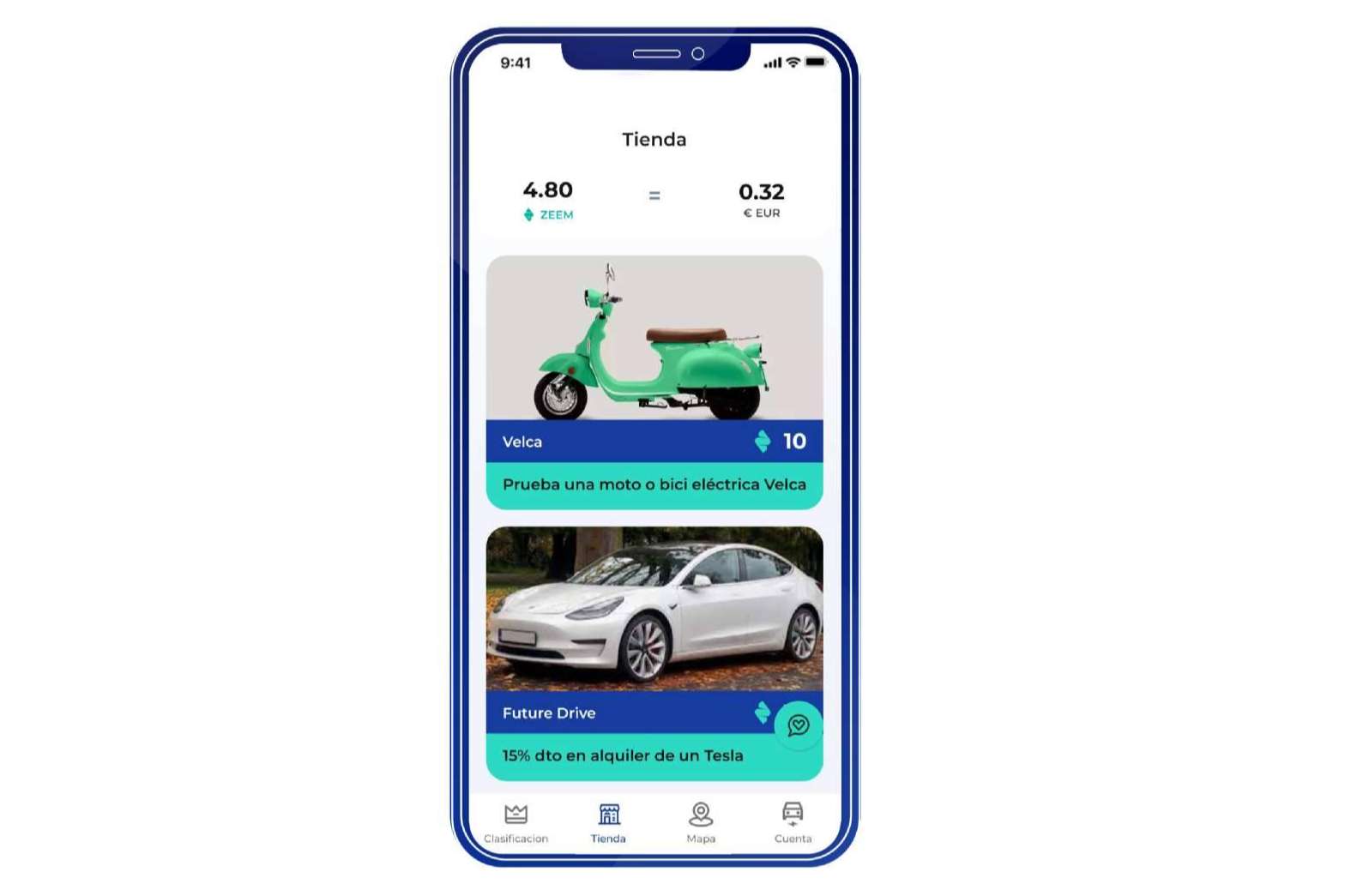 Zeemcoin, una aplicación ideal para un coche eléctrico