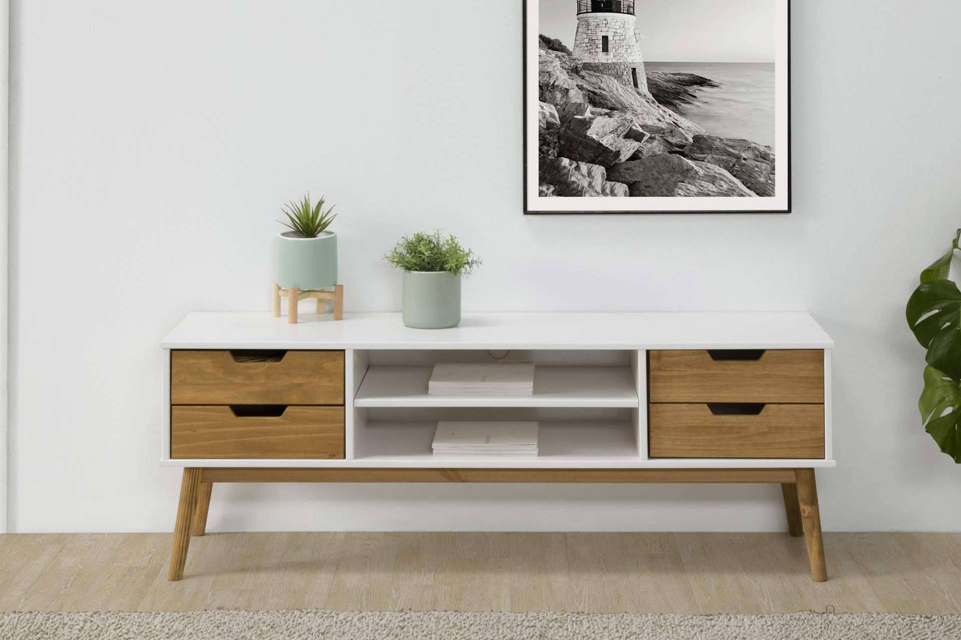 Muebles para televisión con estilo y almacenaje