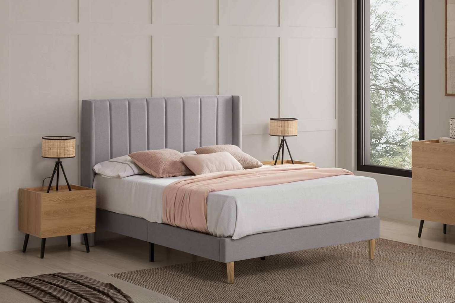 Camas tapizadas para dormitorios de matrimonio de Top mueble; estilo, comodidad y durabilidad