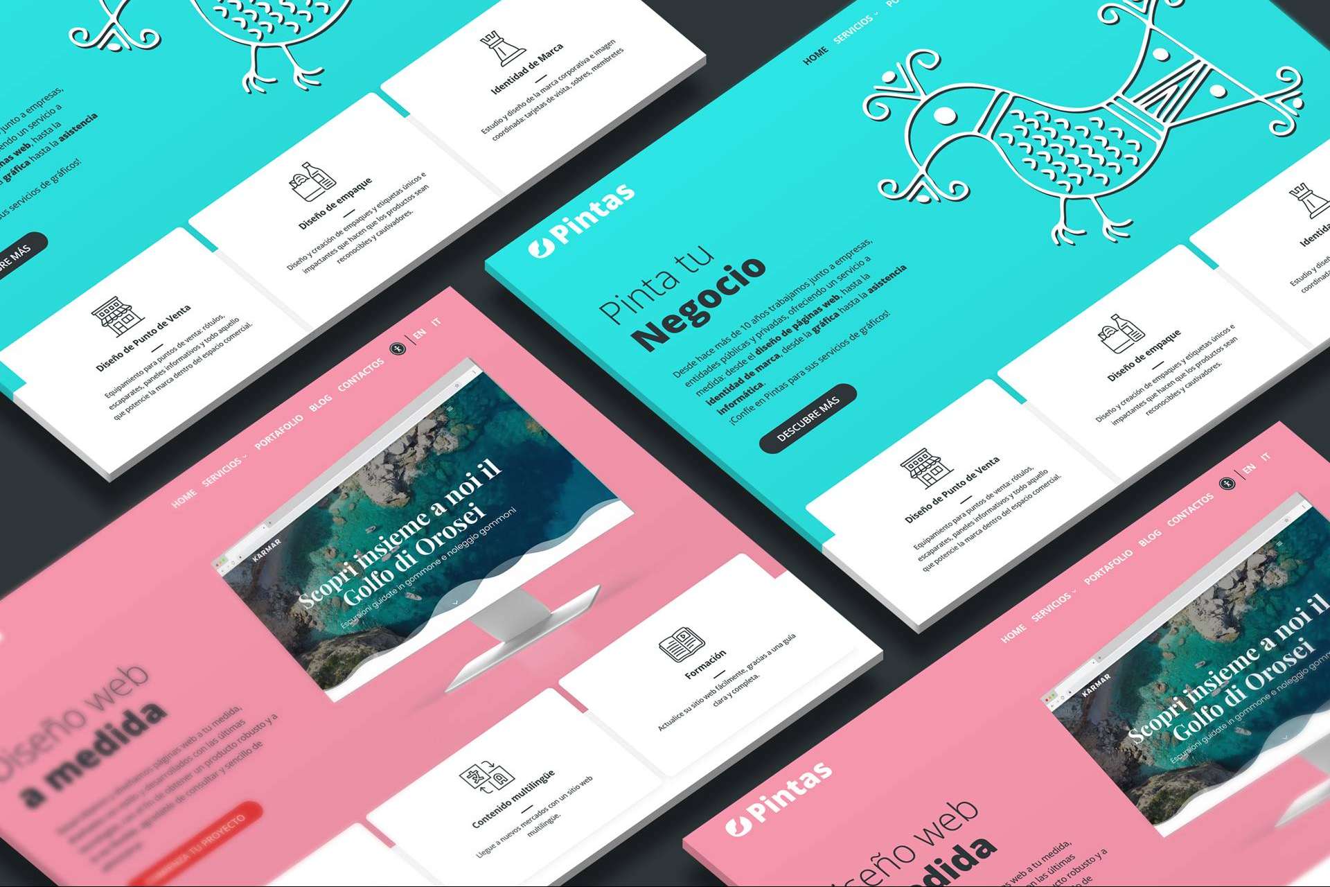 Pintas presenta servicios de diseño web profesional con diversos precios y opciones para cada negocio