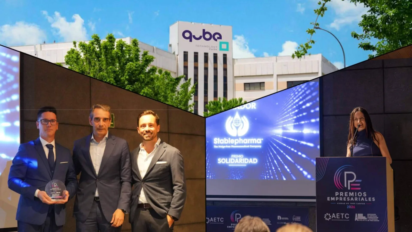 Dos compañías de Qube Technology Park, premiadas por innovación y contribución a la salud